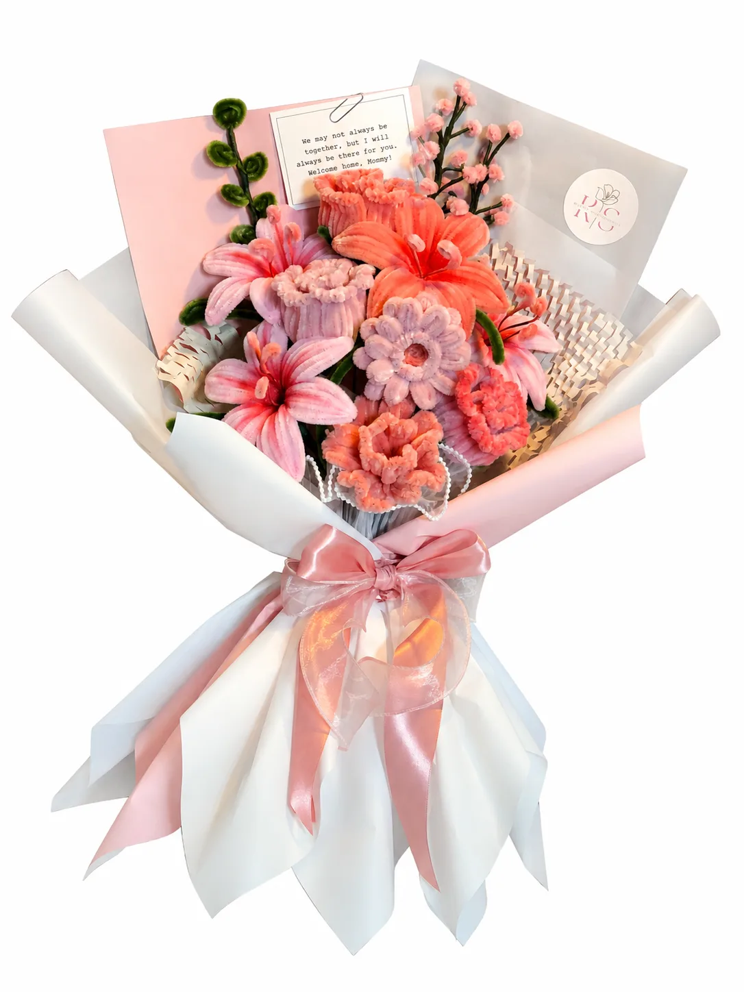 Peach themed bouquet